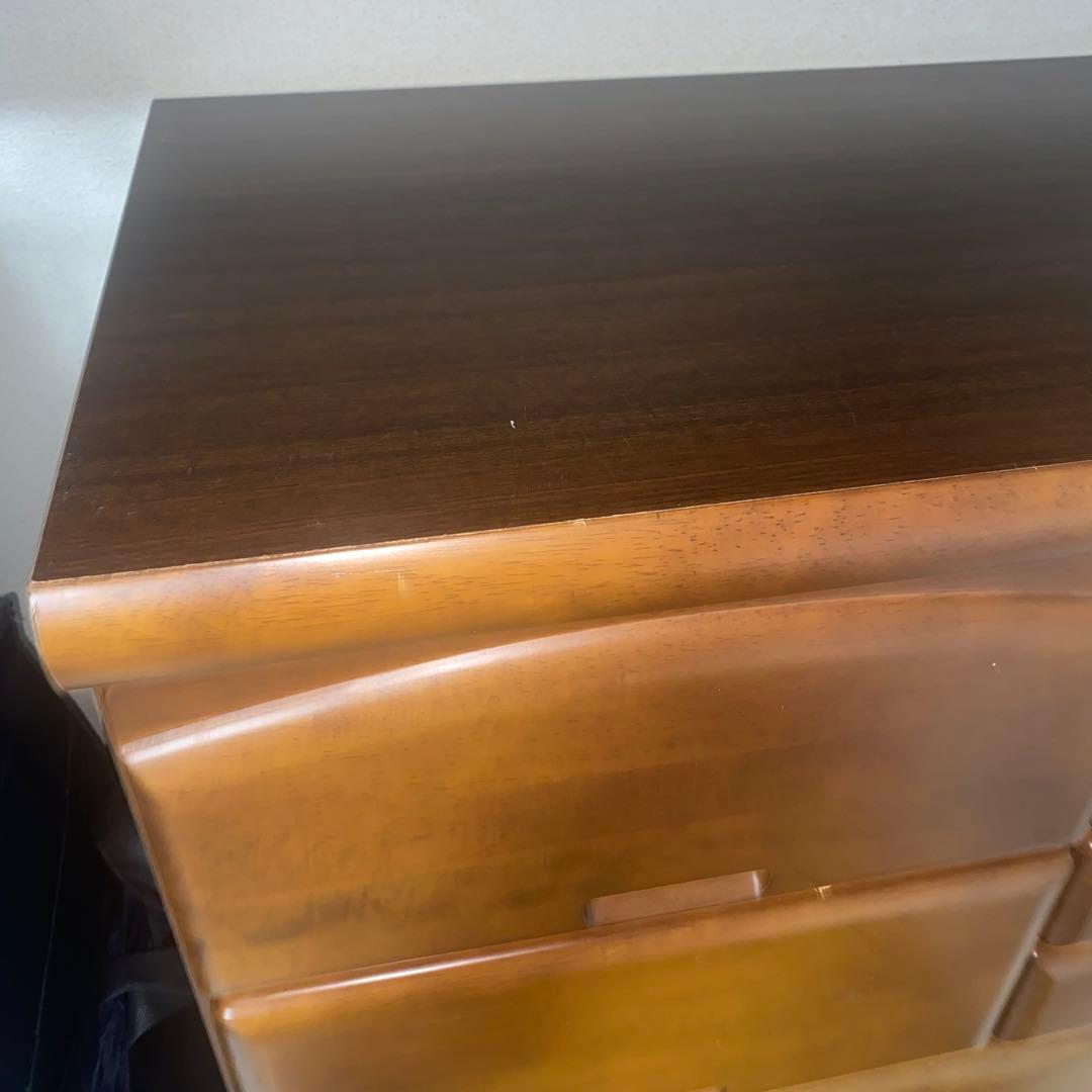 ダークブラウン木製チェスト 10個引き出し