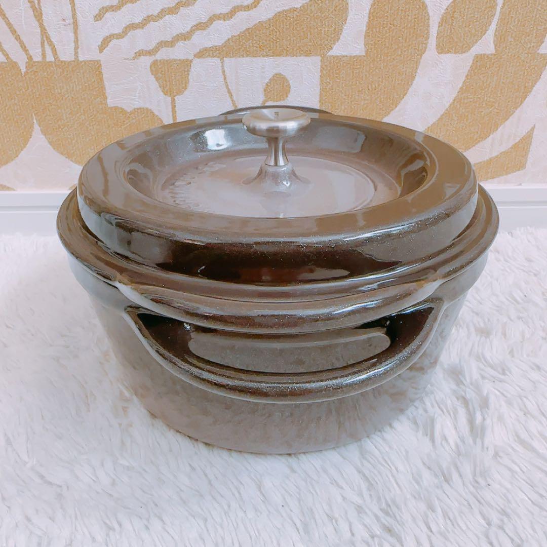 【美品】バーミキュラ パールグレー 18cm オーブンポットラウンド