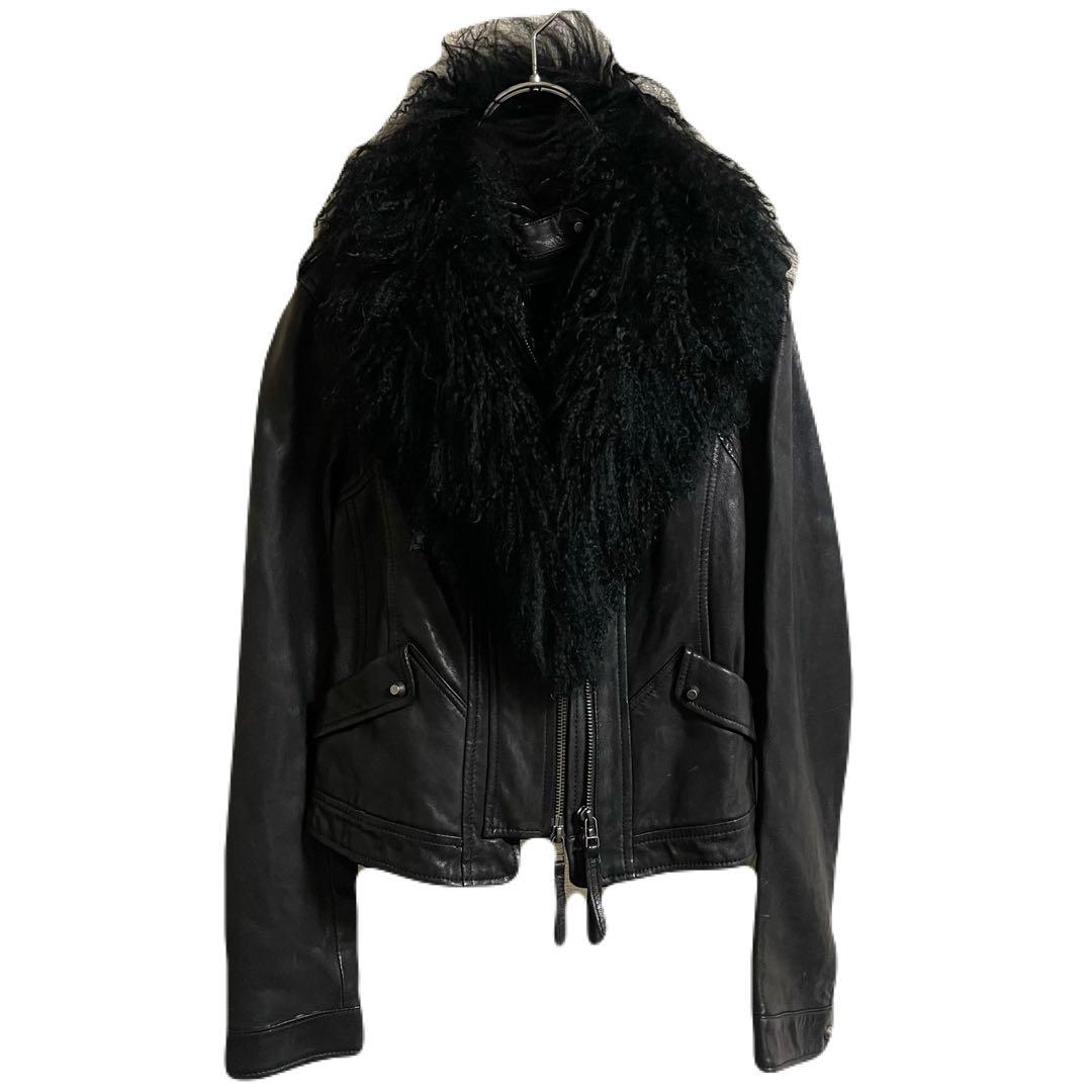 goa gimmick fur jacket ゴア レザー ジャケットライダース