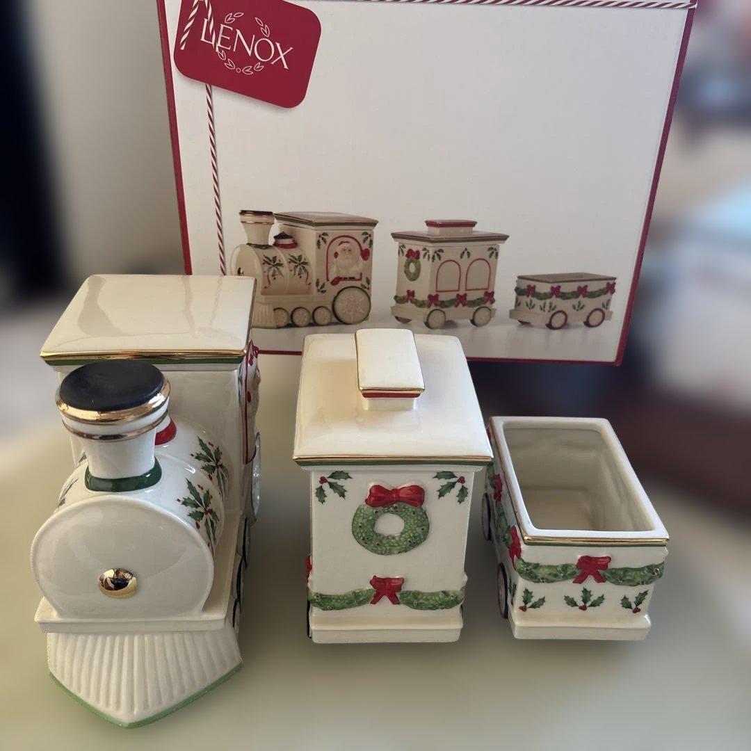 Lenox クリスマス 限定トレイン 収納、キャンディージャーセット（新品）