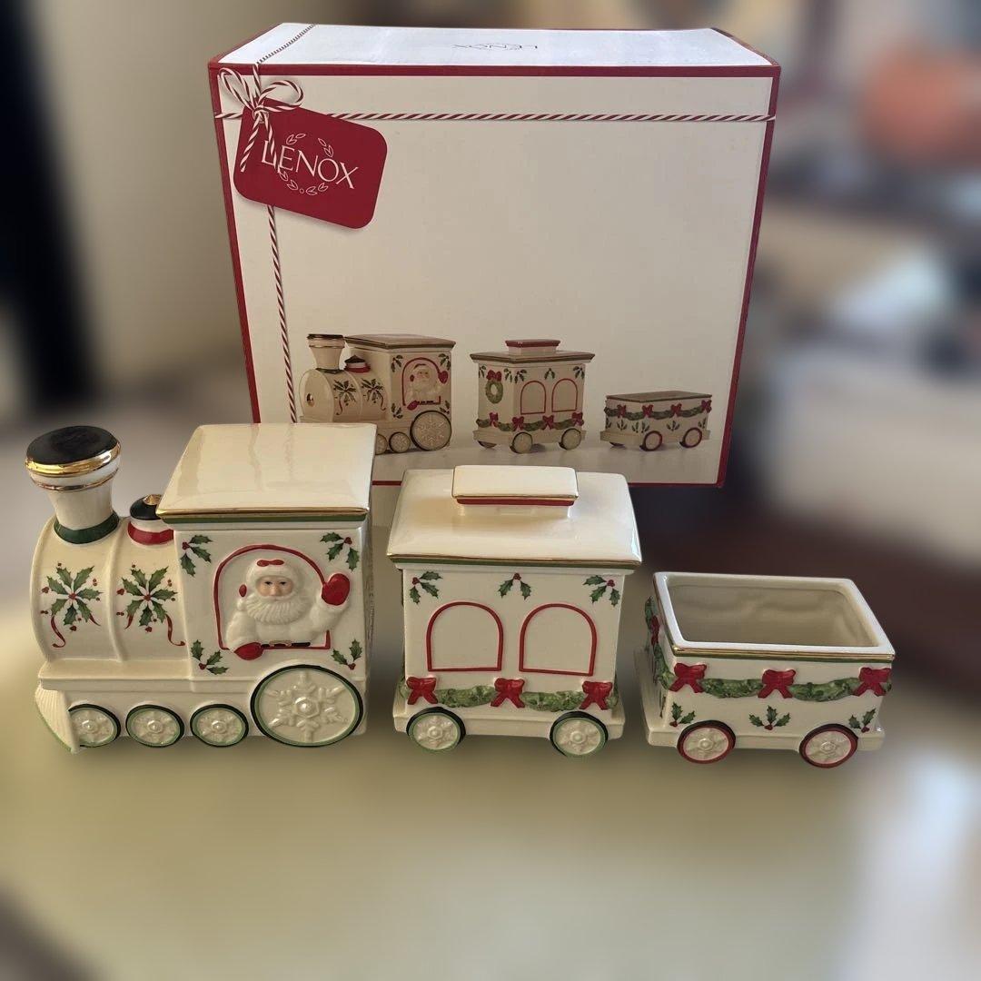 Lenox クリスマス 限定トレイン 収納、キャンディージャーセット（新品）