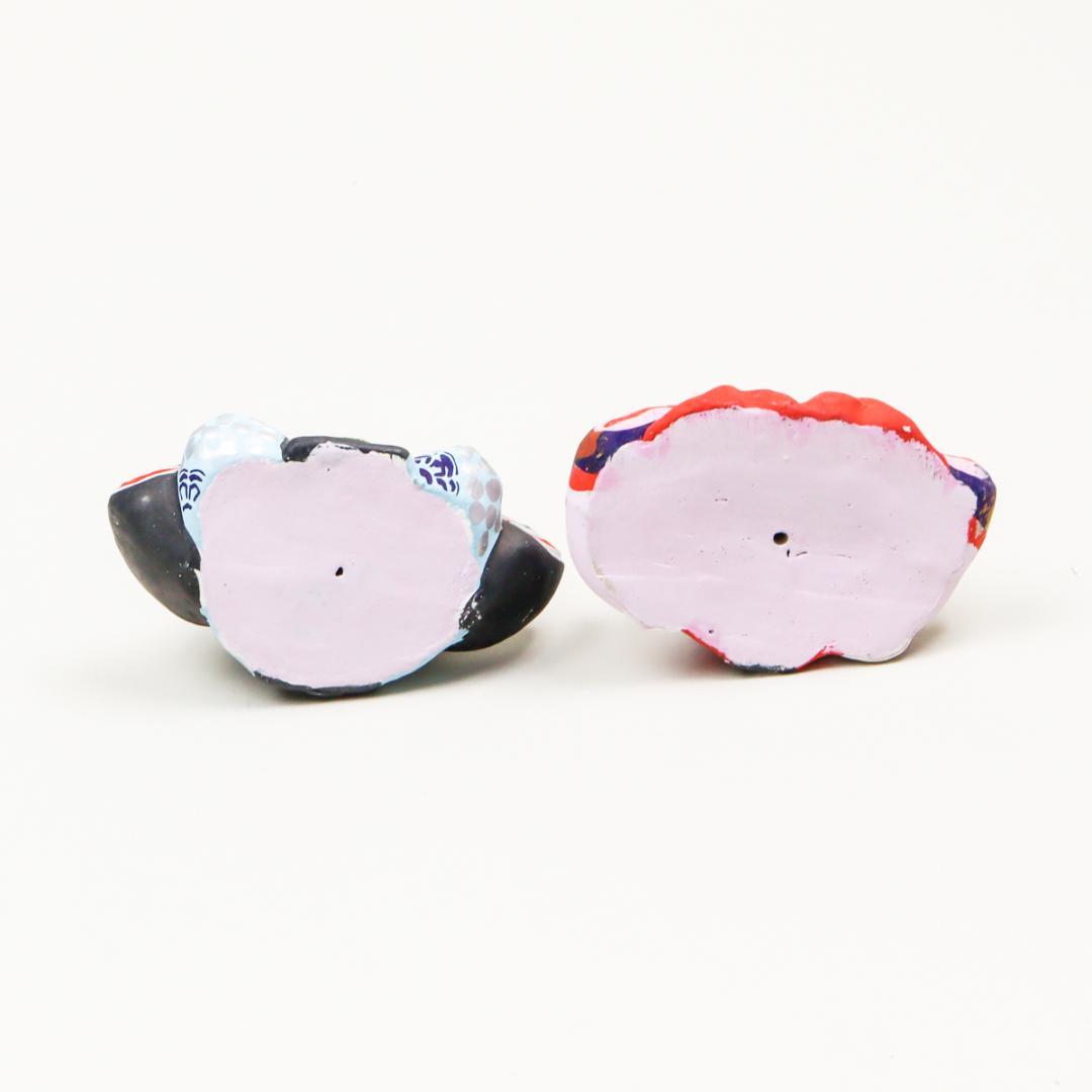 御所雛 陶製 置物 共箱