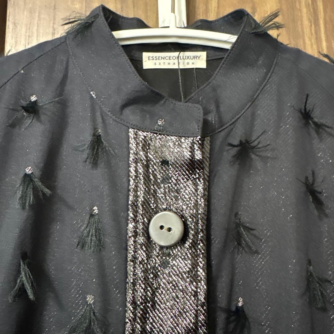 定価22万 ESTNATION ジャカードフリンジワンピース新品同様