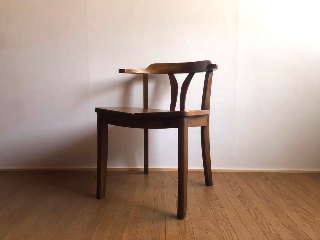 飛騨家具 浜本工芸 アームチェア⑥ 肘掛け 安楽椅子 楢無垢材 古民家 民芸椅子