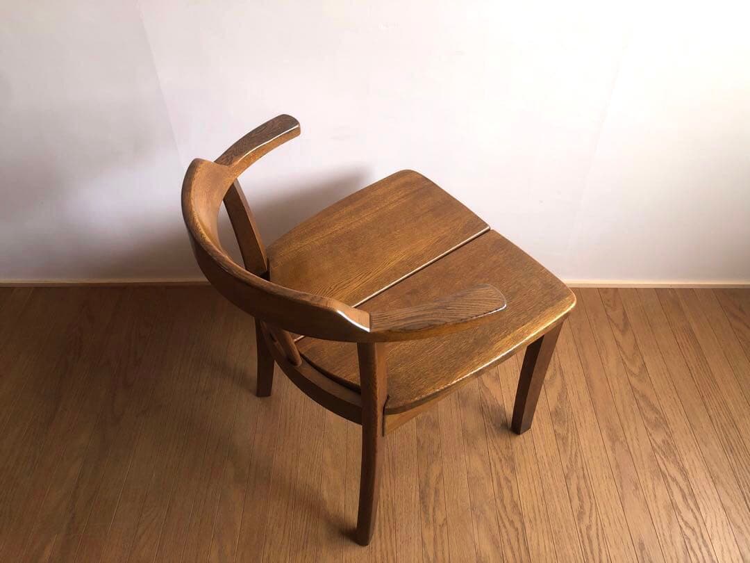 飛騨家具 浜本工芸 アームチェア⑥ 肘掛け 安楽椅子 楢無垢材 古民家 民芸椅子