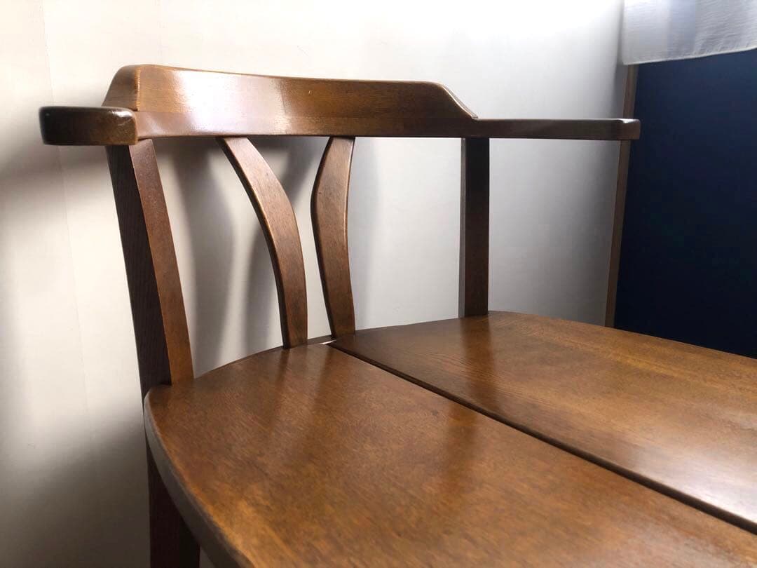 飛騨家具 浜本工芸 アームチェア⑥ 肘掛け 安楽椅子 楢無垢材 古民家 民芸椅子