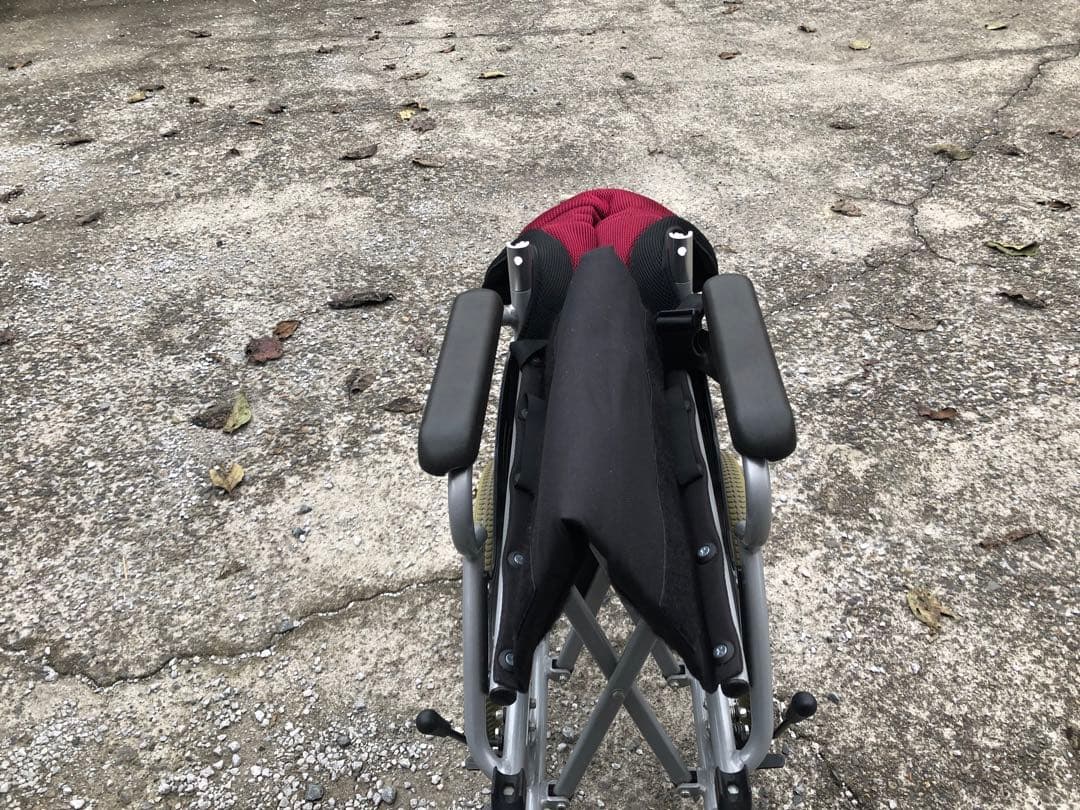 ケアテックジャパン　車椅子　自走用　軽量　エンジ系　綺麗　埼玉幸手市引取か発送可