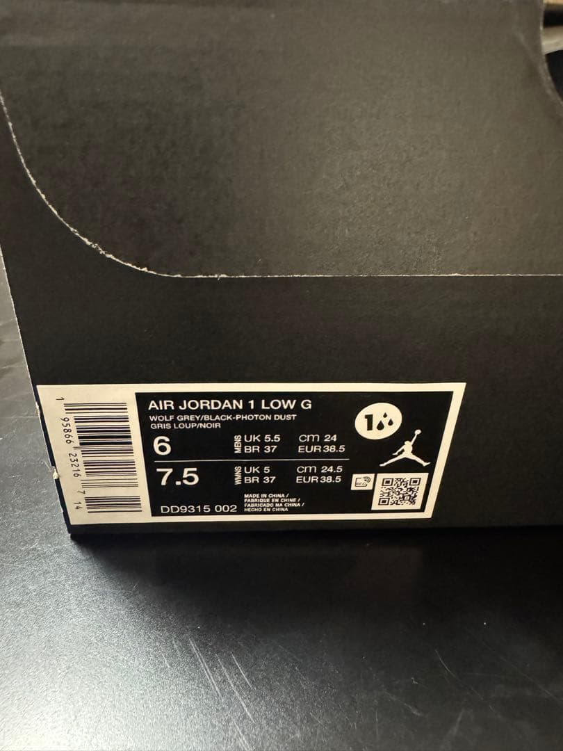 新品　即発送　ナイキ エアジョーダン　1 ロー ゴルフ \"ウルフグレー