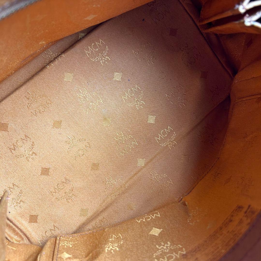 【美品】 MCM 2way ミニ ボストンバッグ ハンドバッグ ブラウン