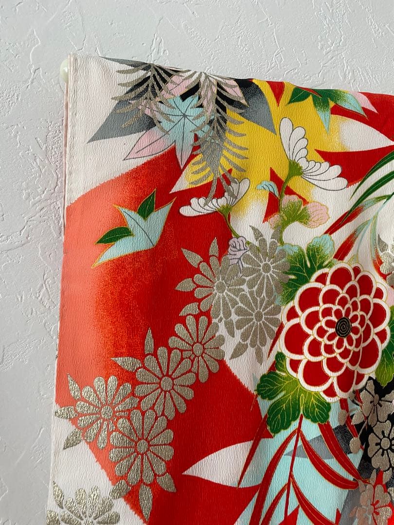 七五三　小柄な7歳さん　6歳　アンティークお着物セット