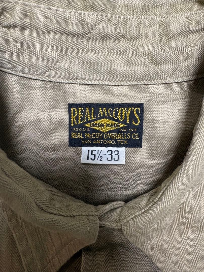 The REAL McCOY'S カーキシャツ