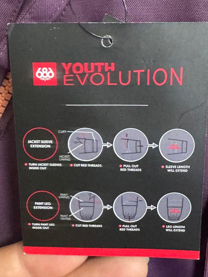 新品未使用686 キッズ用スノーボードジャケット 紫