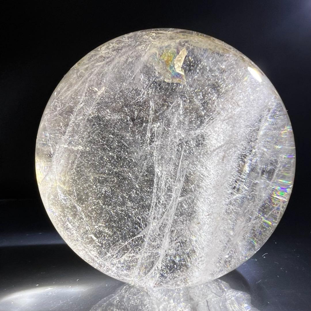 ✳️専用、‼️✨クラックと透明度と虹の共演✨虹入り ヒマラヤ水晶 丸玉 天然石 原石