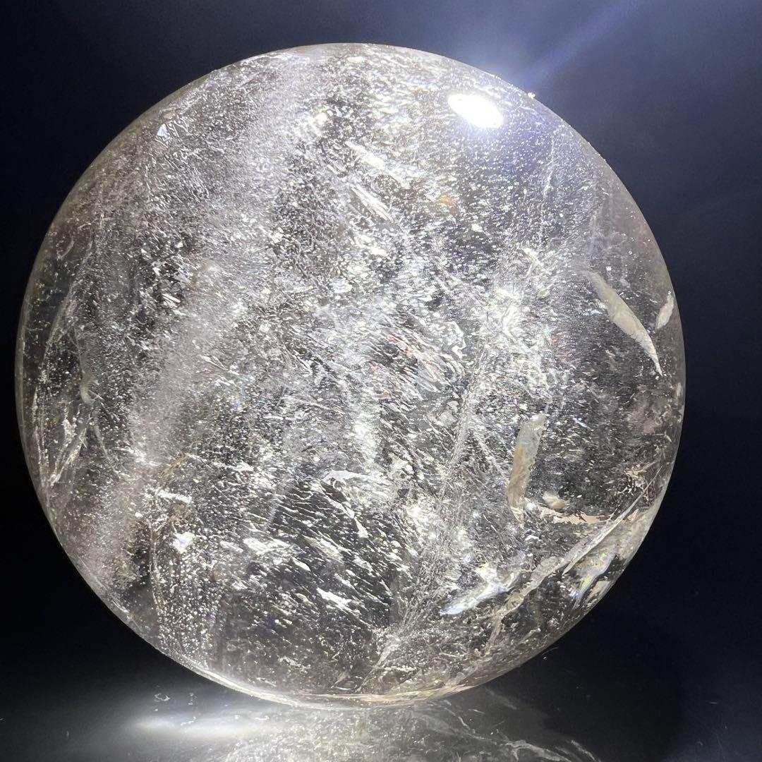 ✳️専用、‼️✨クラックと透明度と虹の共演✨虹入り ヒマラヤ水晶 丸玉 天然石 原石