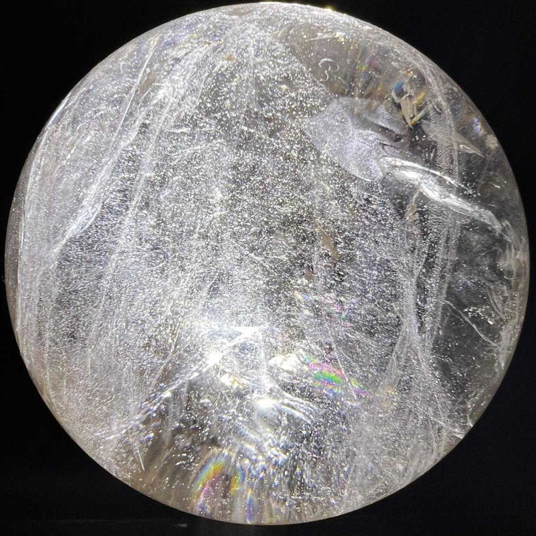 ✳️専用、‼️✨クラックと透明度と虹の共演✨虹入り ヒマラヤ水晶 丸玉 天然石 原石