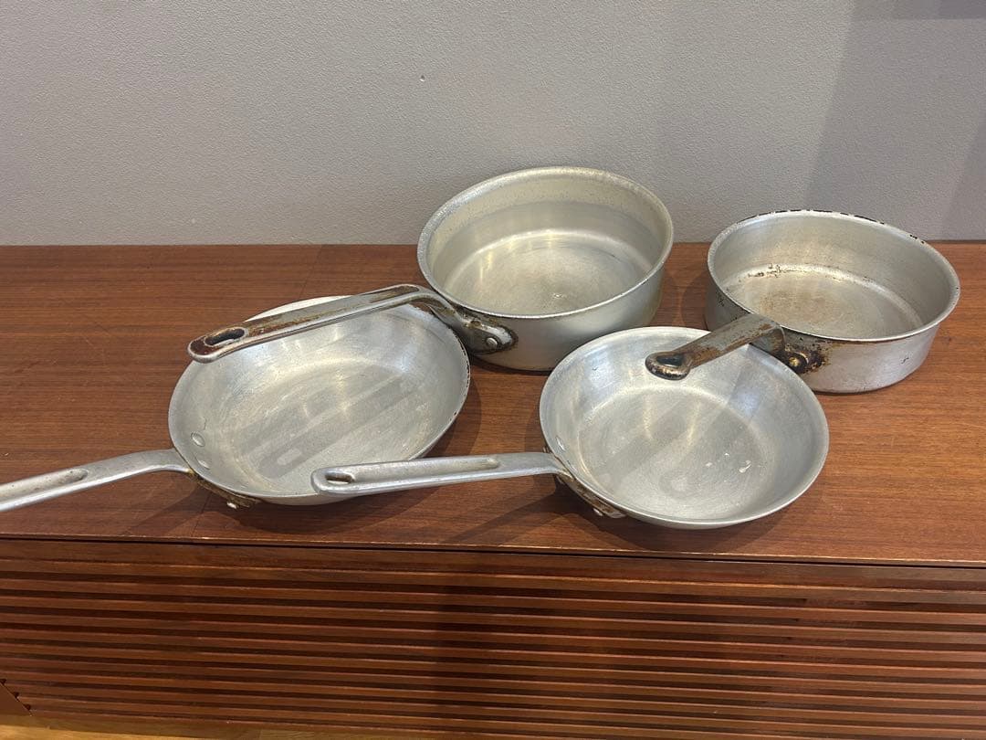 フライパン　4点セット　業務用　アカオアルミ　ホクア