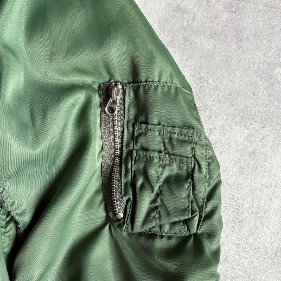 【90s vintage】MA-1 フライトジャケット　リバーシブル　短丈　古着