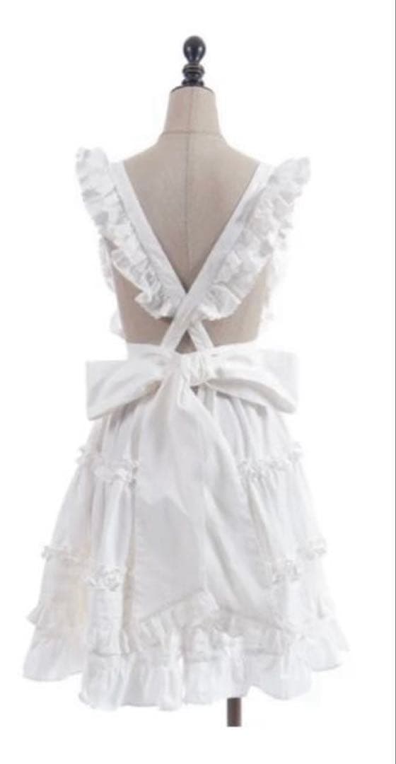 Chalmiere コットンフリルエプロン