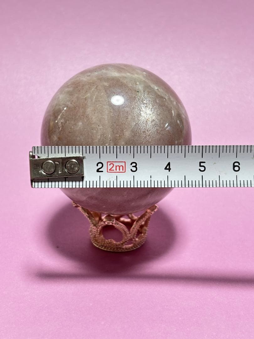 激レア　ピンク　ムーンストーン　サンストーン共生　スフィアcm 高品質