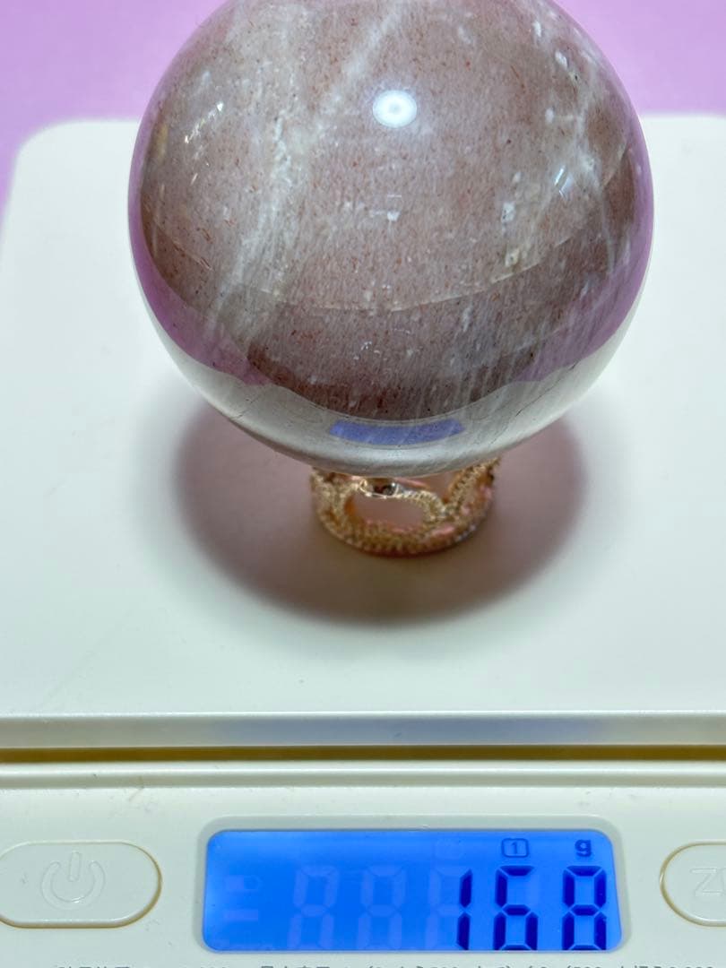 激レア　ピンク　ムーンストーン　サンストーン共生　スフィアcm 高品質
