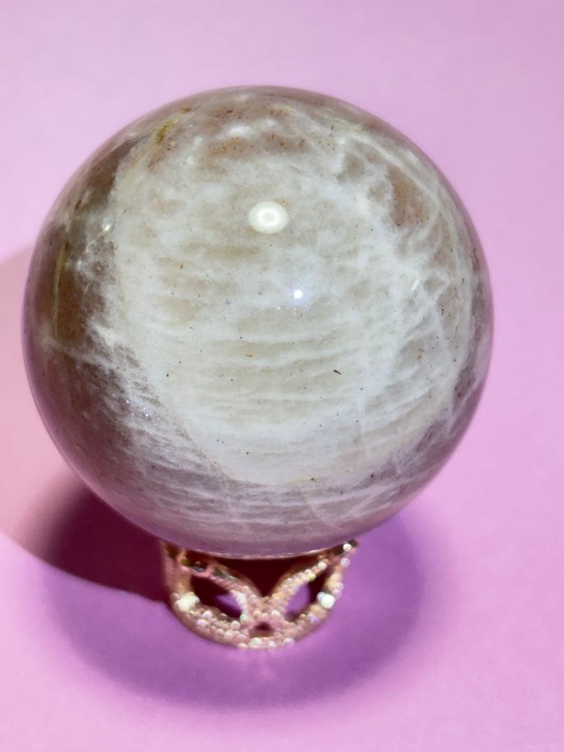 激レア　ピンク　ムーンストーン　サンストーン共生　スフィアcm 高品質