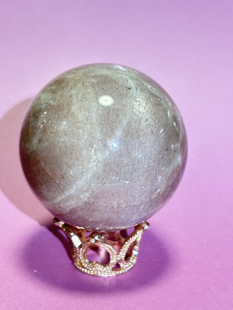 激レア　ピンク　ムーンストーン　サンストーン共生　スフィアcm 高品質