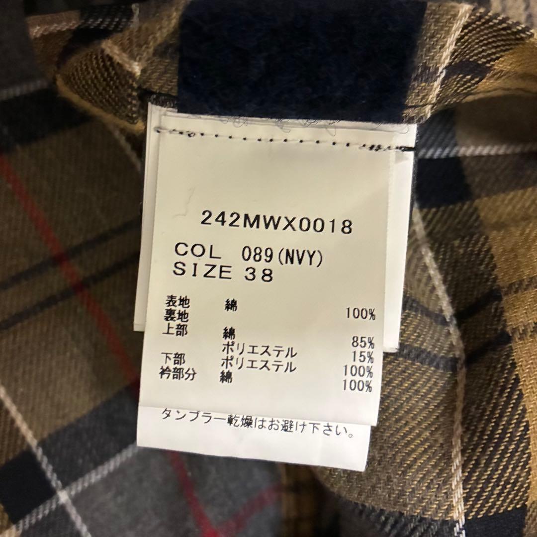 バブアー　ビデイル　ワックス　ジャケット　レギュラーフィット　ネイビー　38