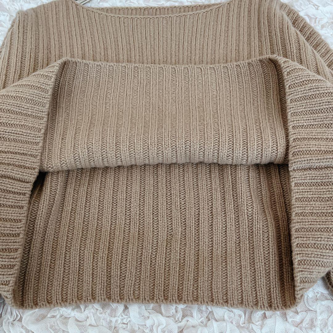 ドゥーズィエムクラス 23AW Cropped Wideリブプルオーバー ニット