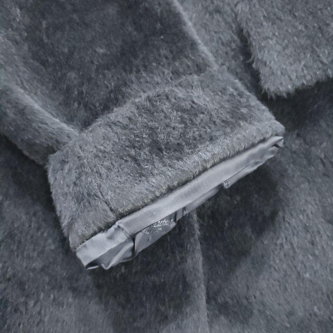 未使用品✨AquaScutum　アルパカウールシャギーコート　黒　サイズ6