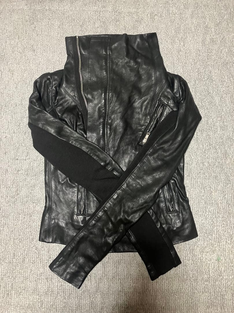 RICK OWENS レザー ライダース ジャケット ブラック　リックオウエンス