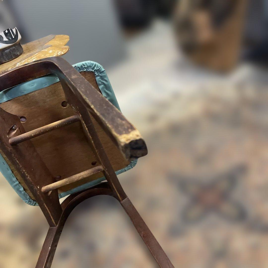 AKITAMOKKO 秋田木工　スタッキングチェアー　ミントグリーン