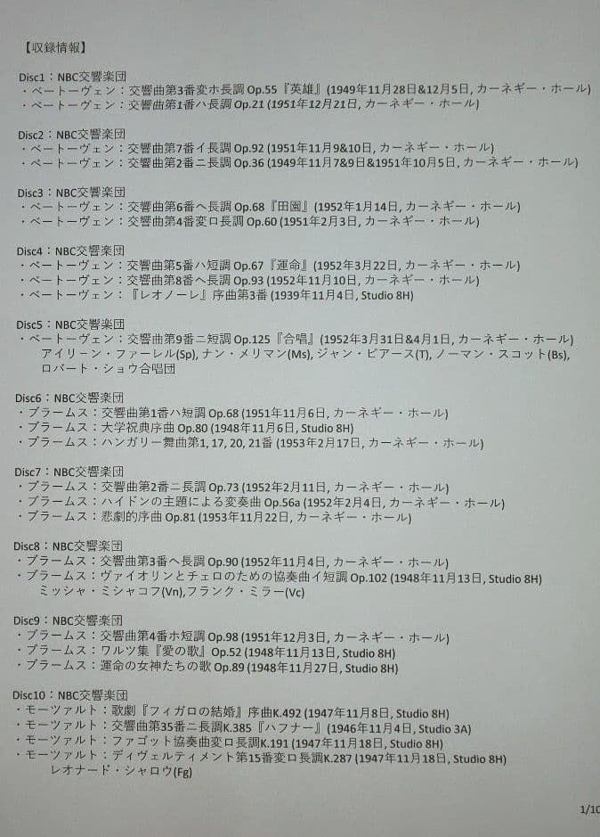 トスカニーニ／コンプリートＲＣＡコレクション（８４ＣＤ＋１ＤＶＤ、未開封）