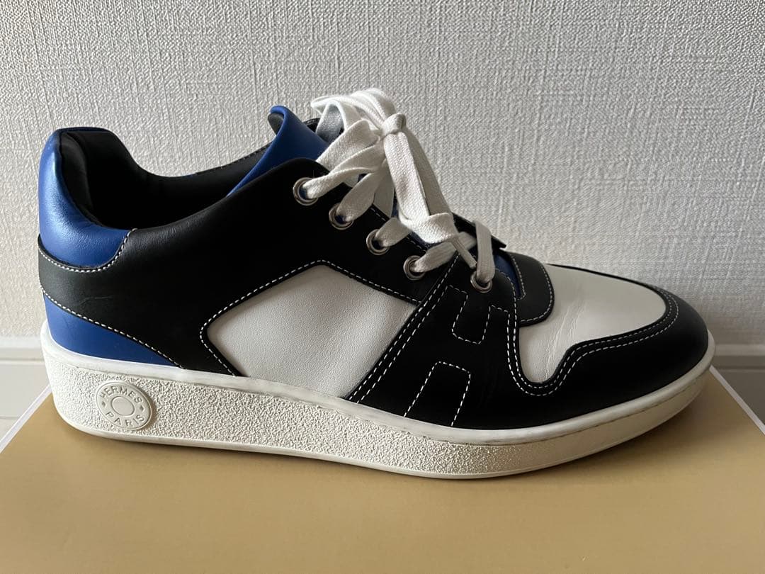 ☆HERMES エルメス ☆メンズ スニーカー 40 オールレザー