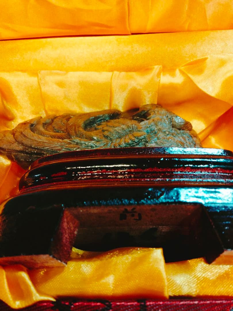 リ*ー様 鳳凰　彫刻　置物　天然石　ラブラドライト置物　ラブラドライト　台座付き