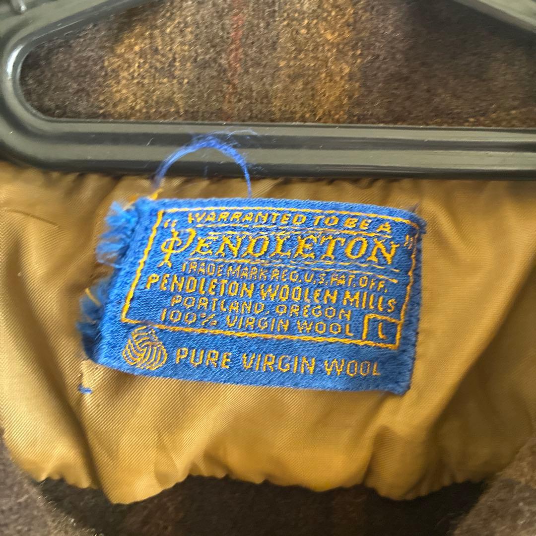 Pendleton ウール100% ブラウンチェックネルシャツ