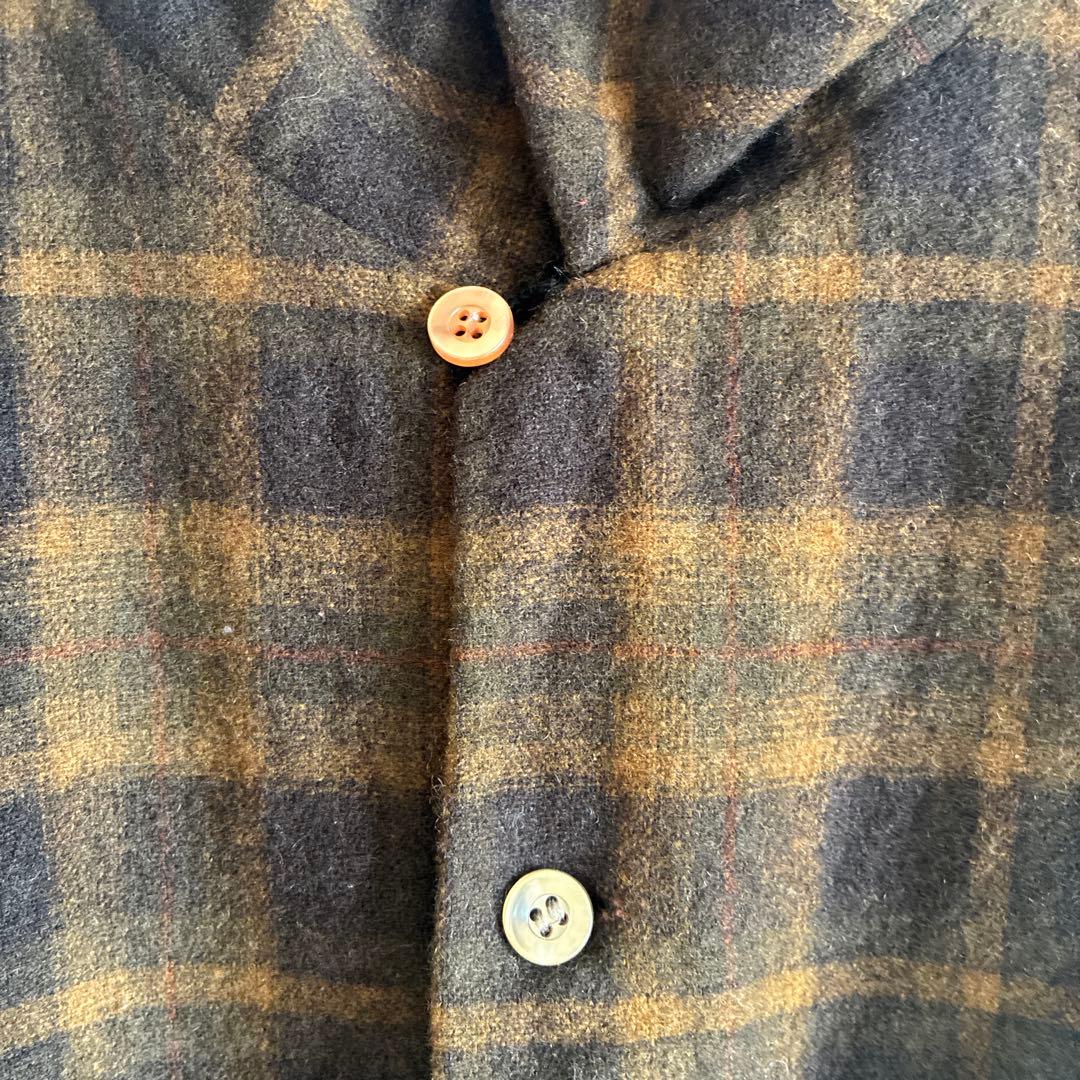Pendleton ウール100% ブラウンチェックネルシャツ