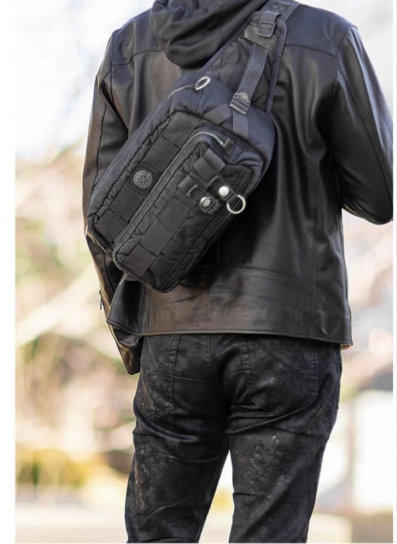 新品 ポータークラシック スーパーナイロン 2way ウエストバッグ 黒