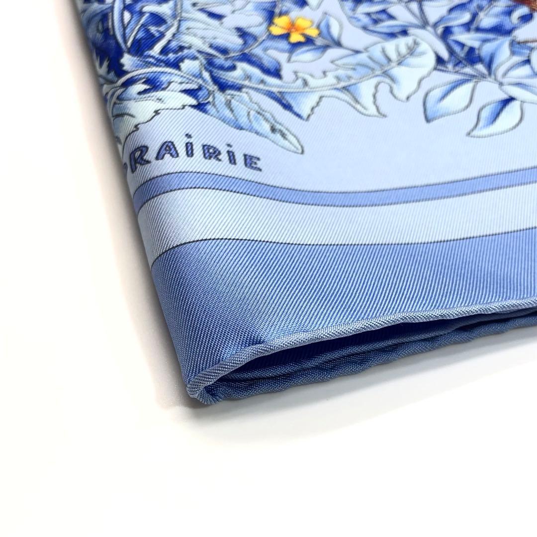 極美品✨箱付 エルメス カレ90 LA PRAIRIE／草原 スカーフ 大判