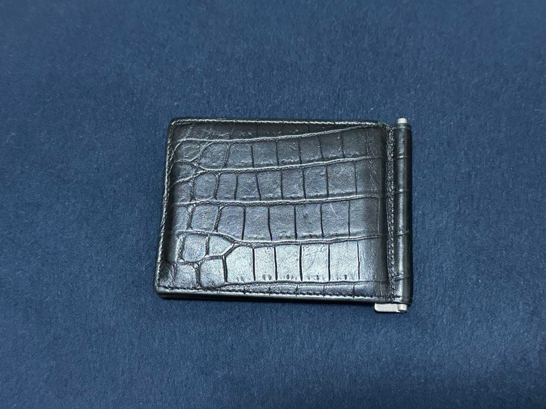 SAINT LAURENT クロコ二つ折り マネークリップ