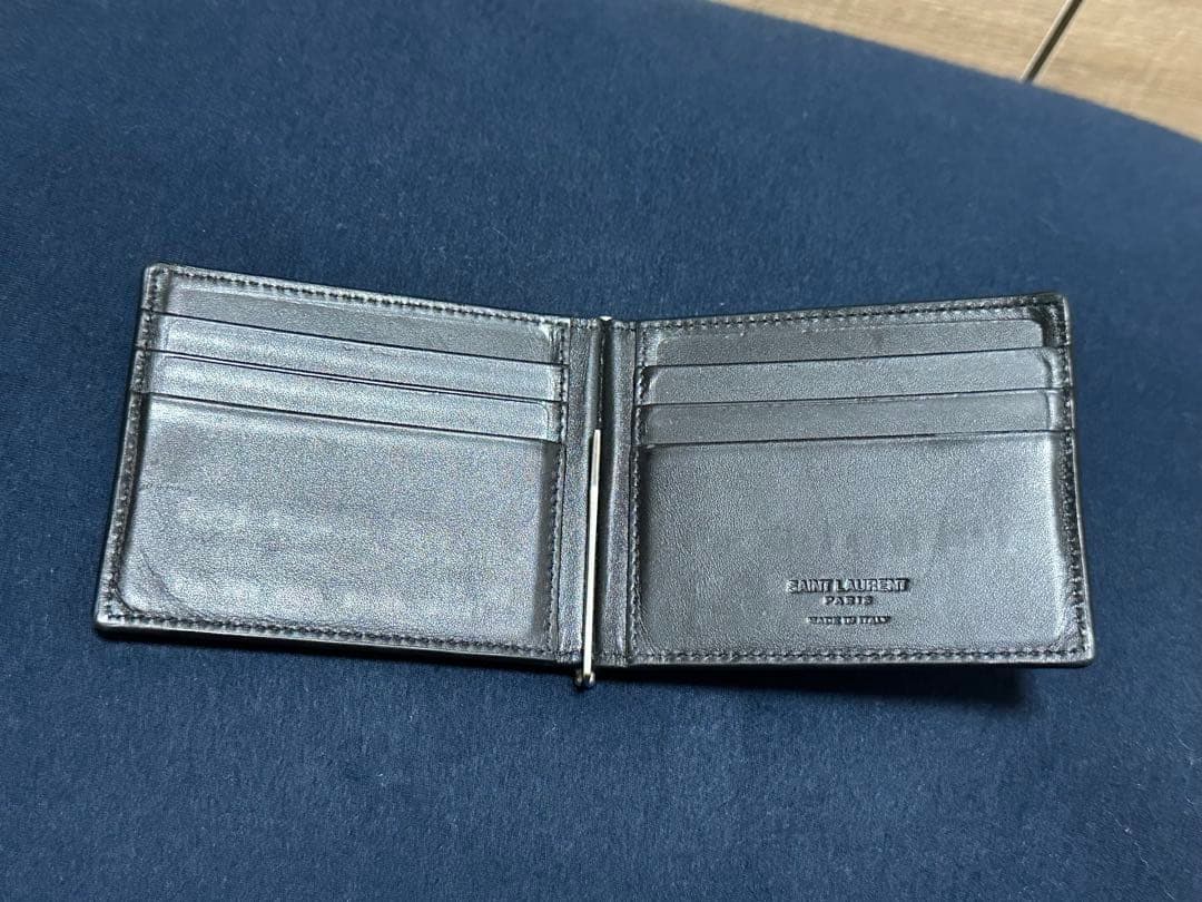 SAINT LAURENT クロコ二つ折り マネークリップ