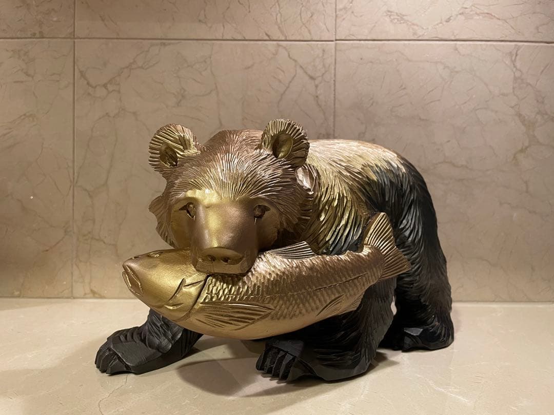 木彫りの熊　アップサイクルアート