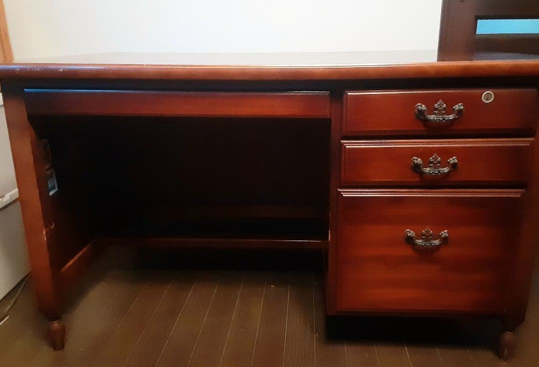 アンティーク 書斎デスク 学習机 カリモク