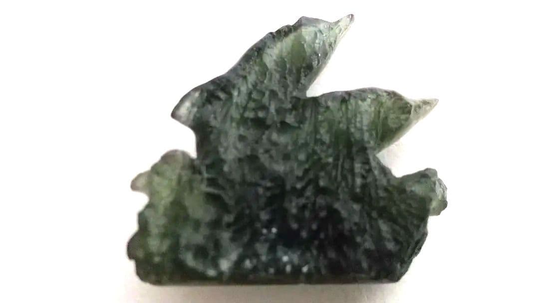 オ―ルド モルダバイト カ―ビング ドルフィン2頭