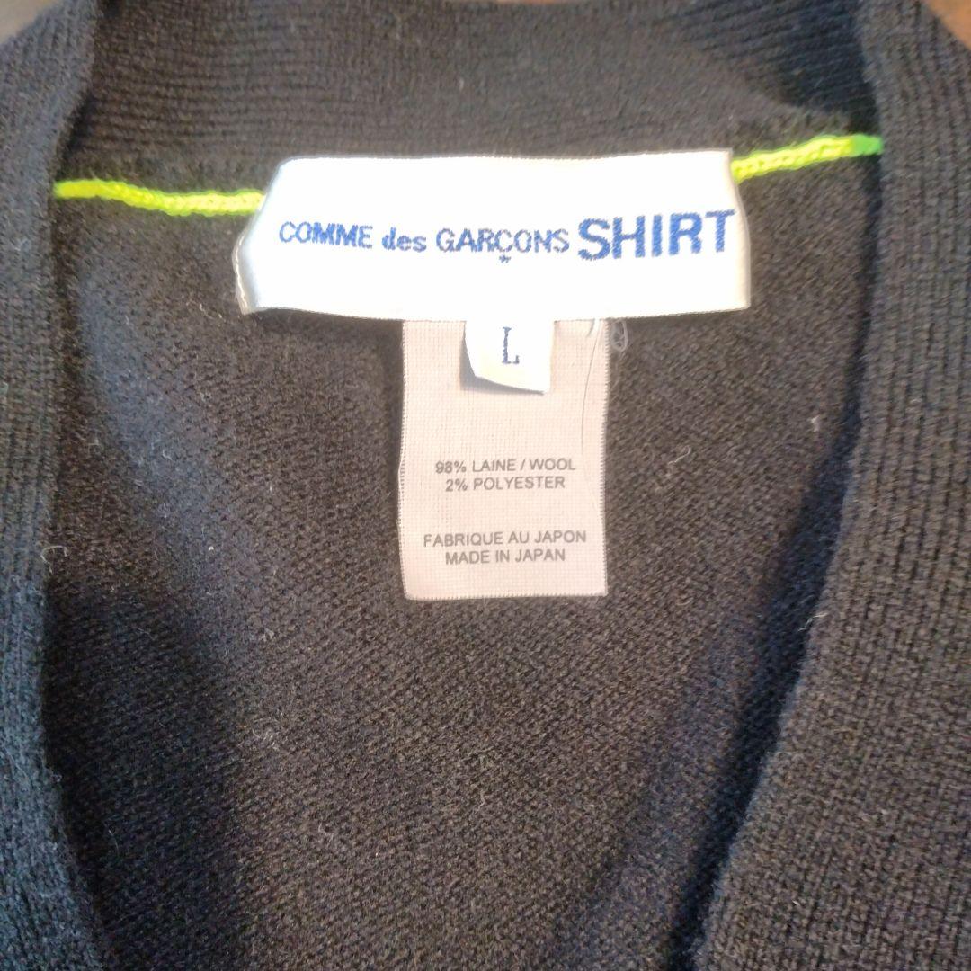 COMME des GARÇONS SHIRT ブラックカーディガン L