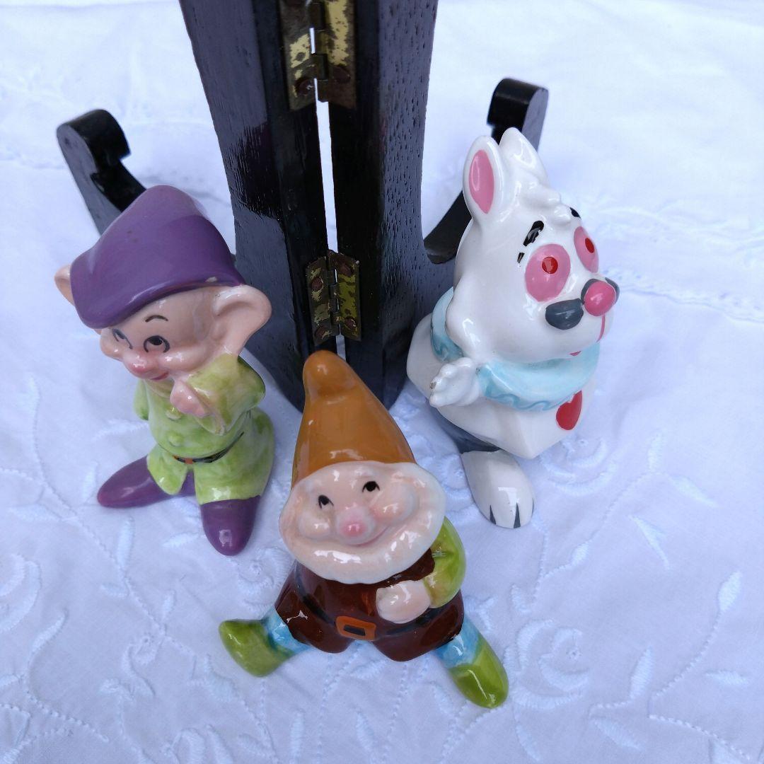 Disney　不思議の国のアリス　プレート＆ウサギさん達　ヴィンテージ　陶器製