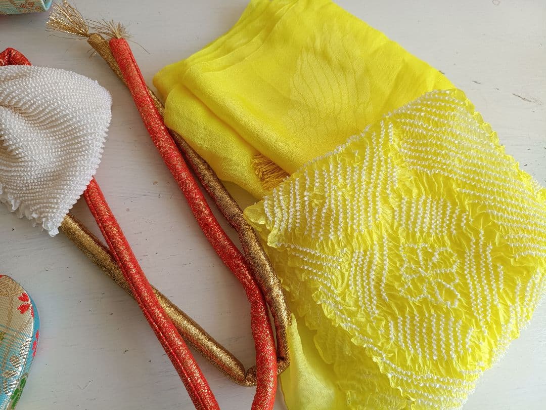 専用です☆アンティークマゼンダピンクの着物とブルーの作り帯☆七五三3歳