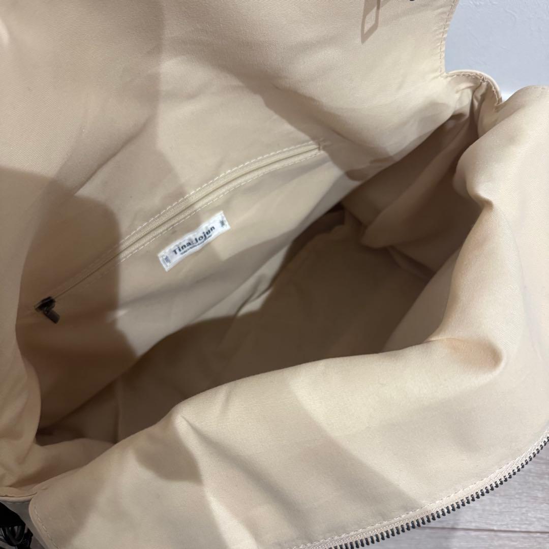 tinajojun ショルダー付き トラベルバッグ　アイボリー