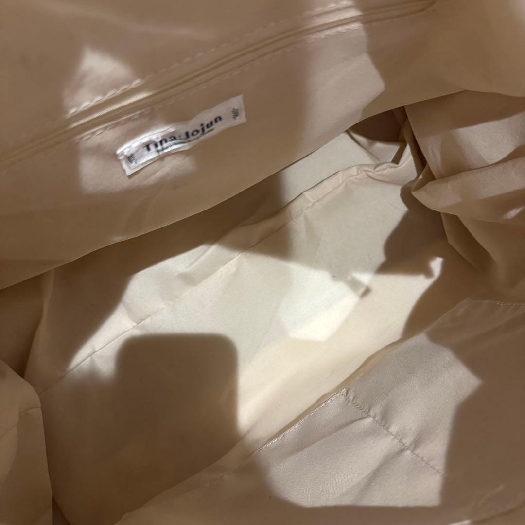 tinajojun ショルダー付き トラベルバッグ　アイボリー