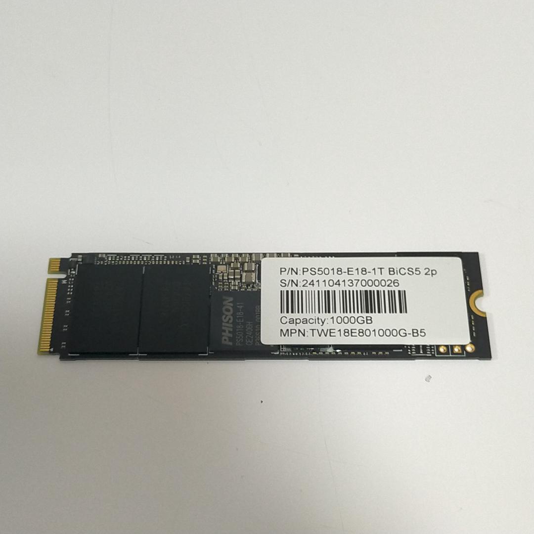 【動作確認済】PHISON M.2 内蔵SSD 1TB PCIe4.0 NVMe