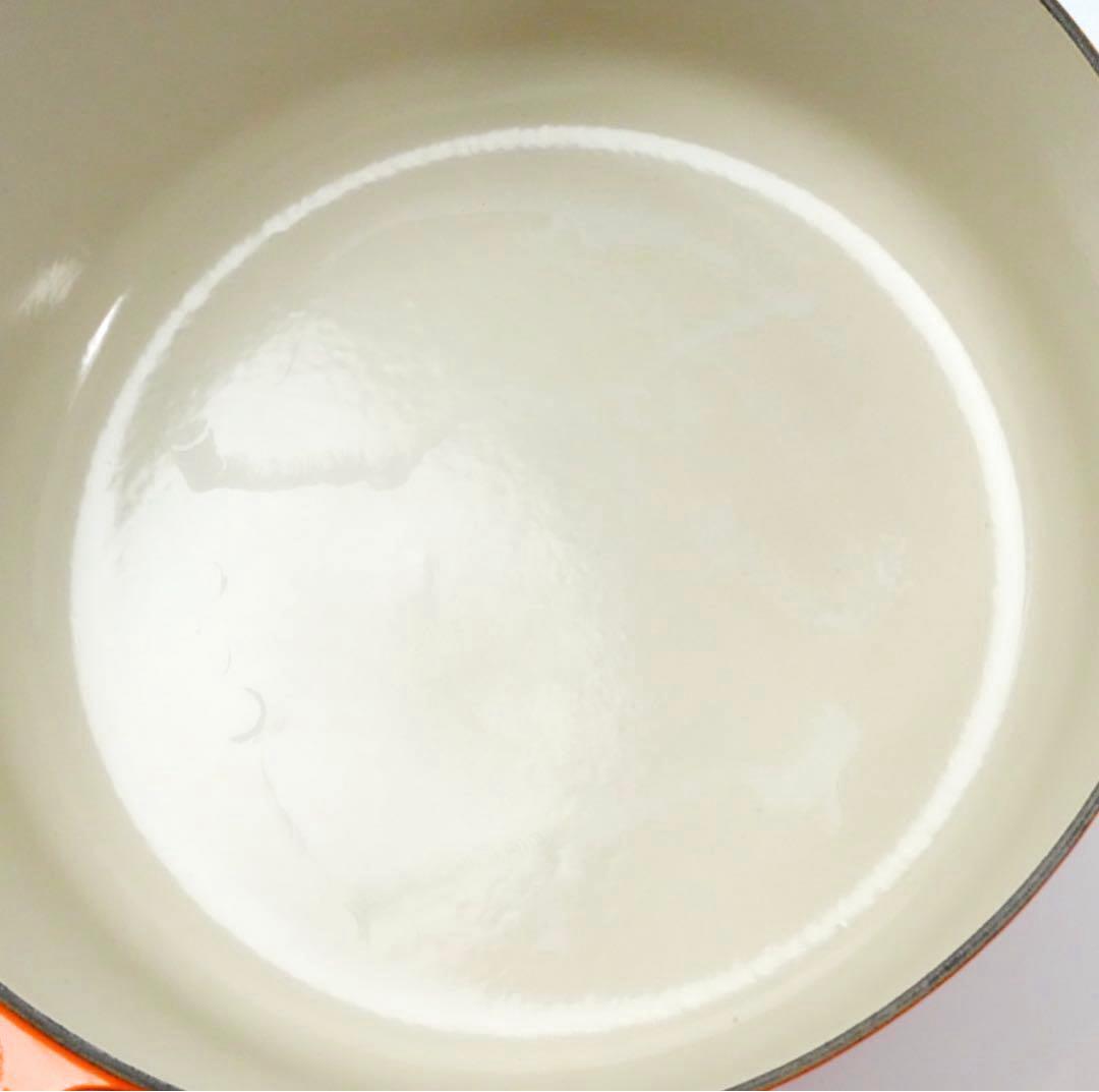 【美品】LE CREUSET　ココット ロンド オレンジ　30cm